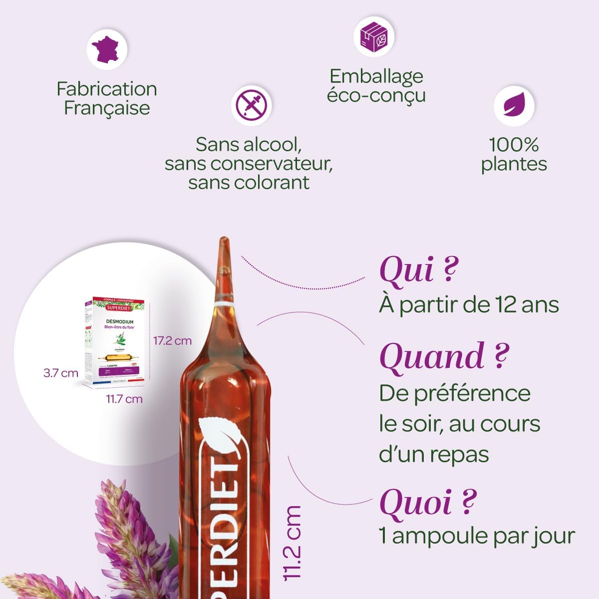 Thumbnail 2 de SUPERDIET DESMODIUM 20 ampoules 💊