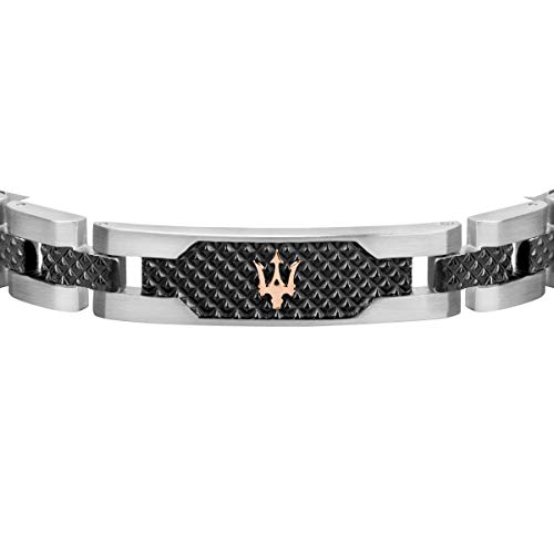 Detalle de Maserati Bracelet pour homme - Collection JEWELS, acier inoxydable et finitions PVD