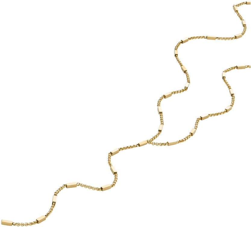 Thumbnail 1 de Fossil Damen-Halskette aus Edelstahl oder Sterlingsilber mit Karabinerverschluss – goldfarben, poliert