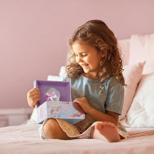 Thumbnail 6 de ProCase Joyero para Niñas: Organizador Musical de Joyería Infantil con Unicornio Giratorio (Rosa)