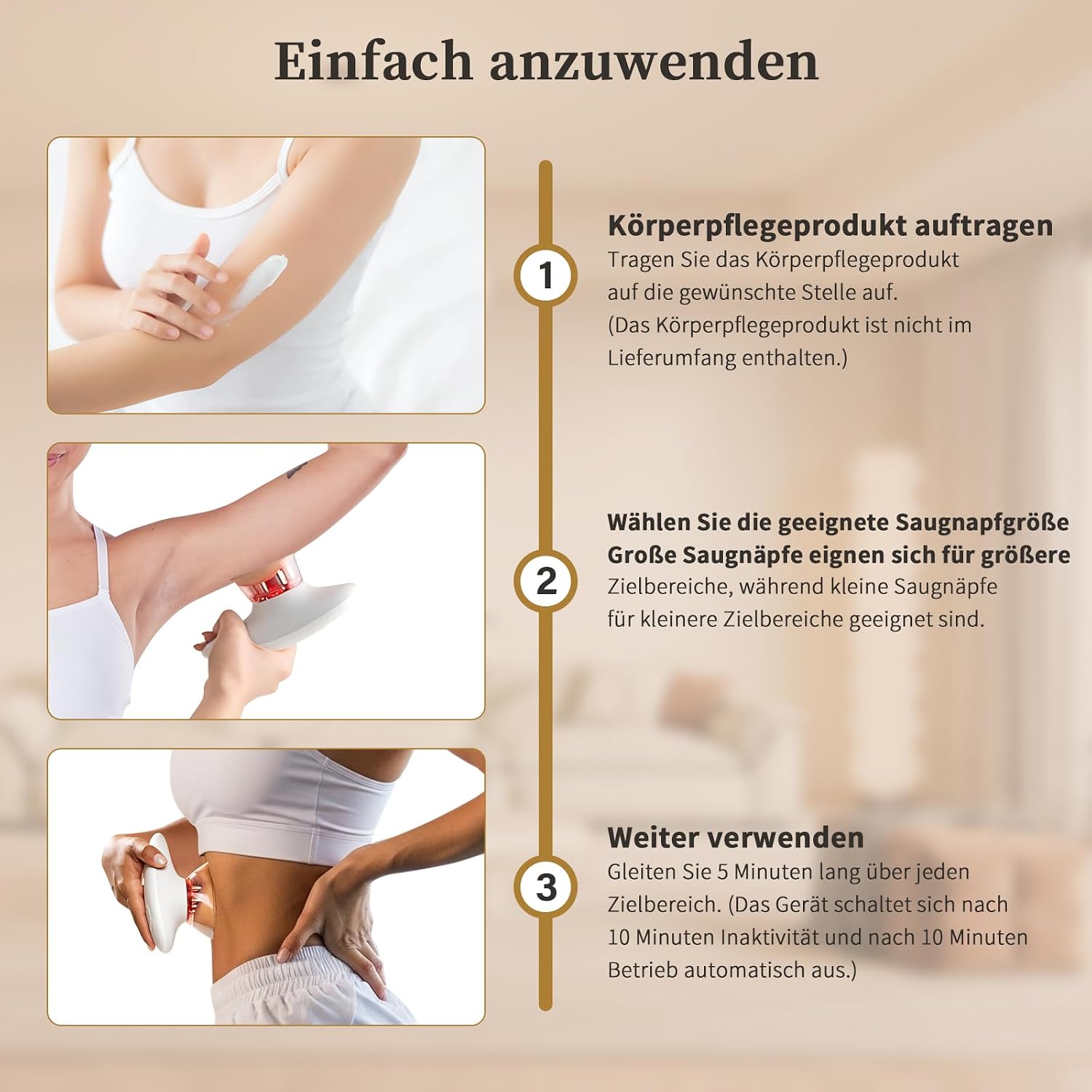 Thumbnail 2 de Ehomfory 3in1 Schröpfmassagegerät – Lymphdrainage, EMS & Rotlicht für Gesicht und Körper