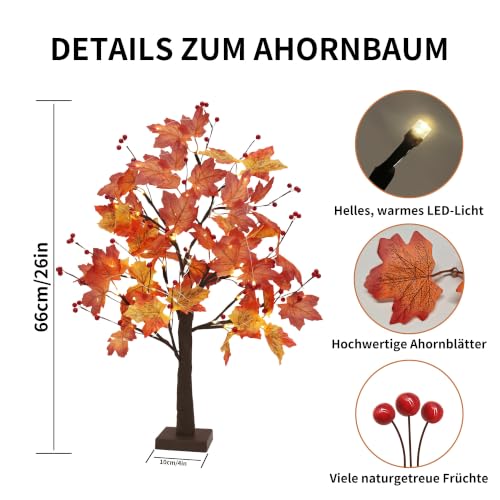 Thumbnail 2 de Herbstdeko Innen LED Baum mit 74 LEDs – 66 cm
