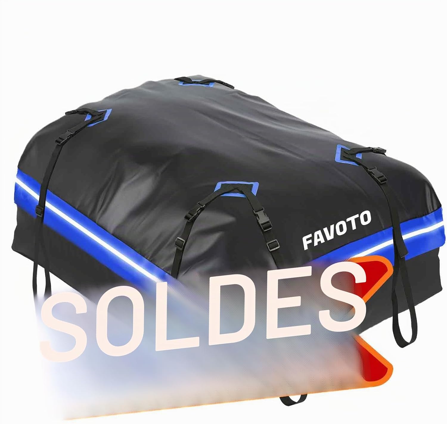 Thumbnail 6 de Favoto Coffre de Toit Imperméable 425L – Sac de Toit pliable pour véhicule avec tapis antidérapant