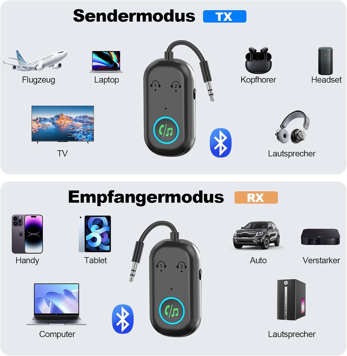 Thumbnail 1 de BR08 Bluetooth Transmitter Empfänger 5.3