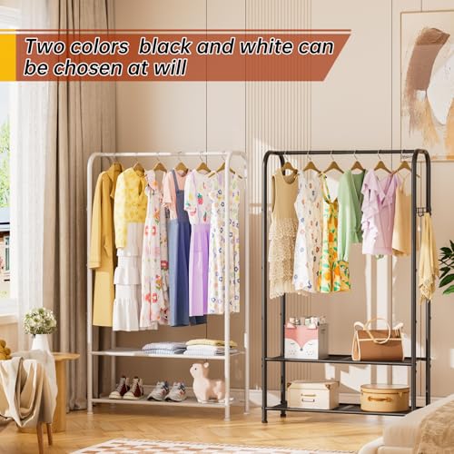 Thumbnail 5 de Golpart Portable Clothes Rail with Wheel – Freestanding Carbon Steel Drying Rack (30D x 81W x 183H, Black)
