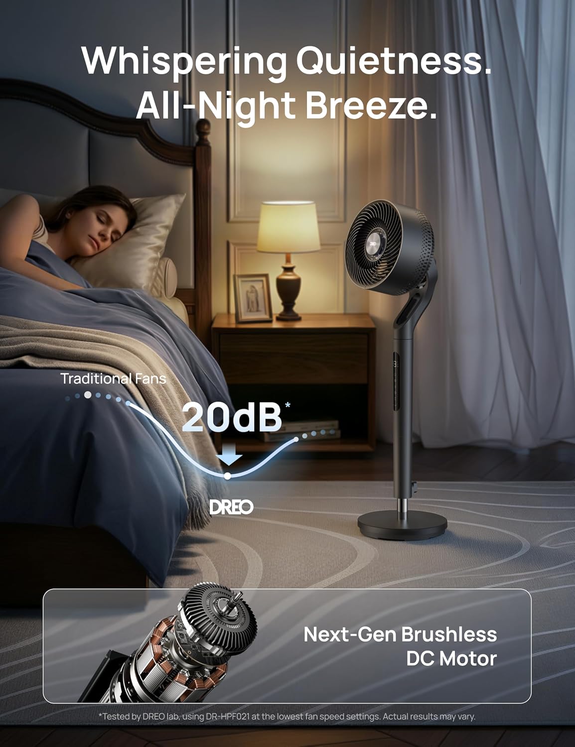 Thumbnail 4 de DREO DR-HPF021 Black Pedestal Fan, 3D Oscillation, 9 Speeds, Remote