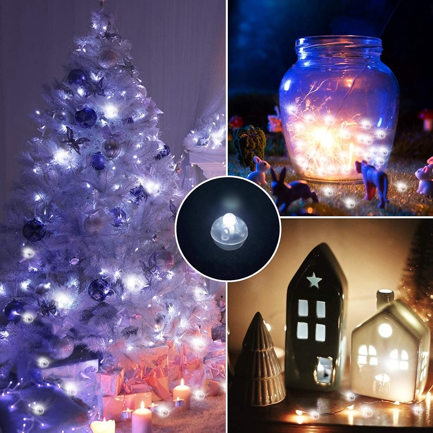 Thumbnail 3 de Aogist 100pcs White LED Balloon Light (Tiny Mini Round LED Ball Lights)