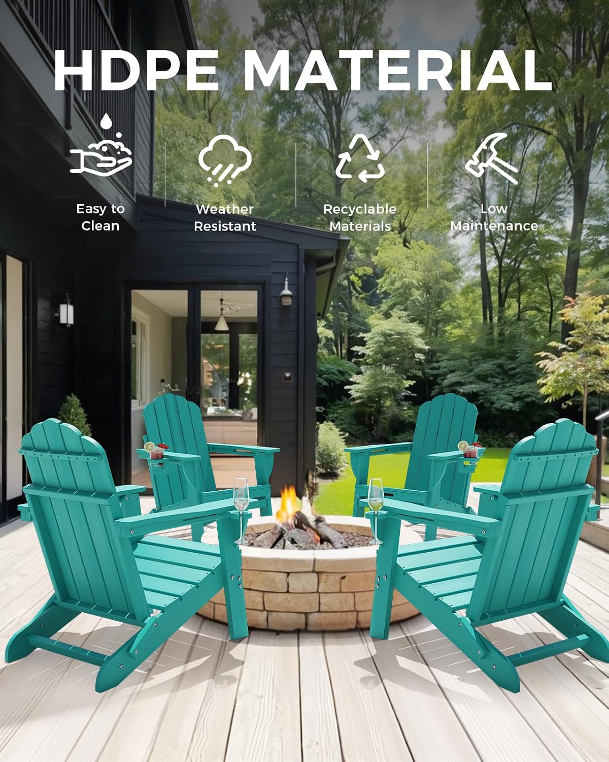 Thumbnail 6 de Folding Adirondack Chairs, HDPE