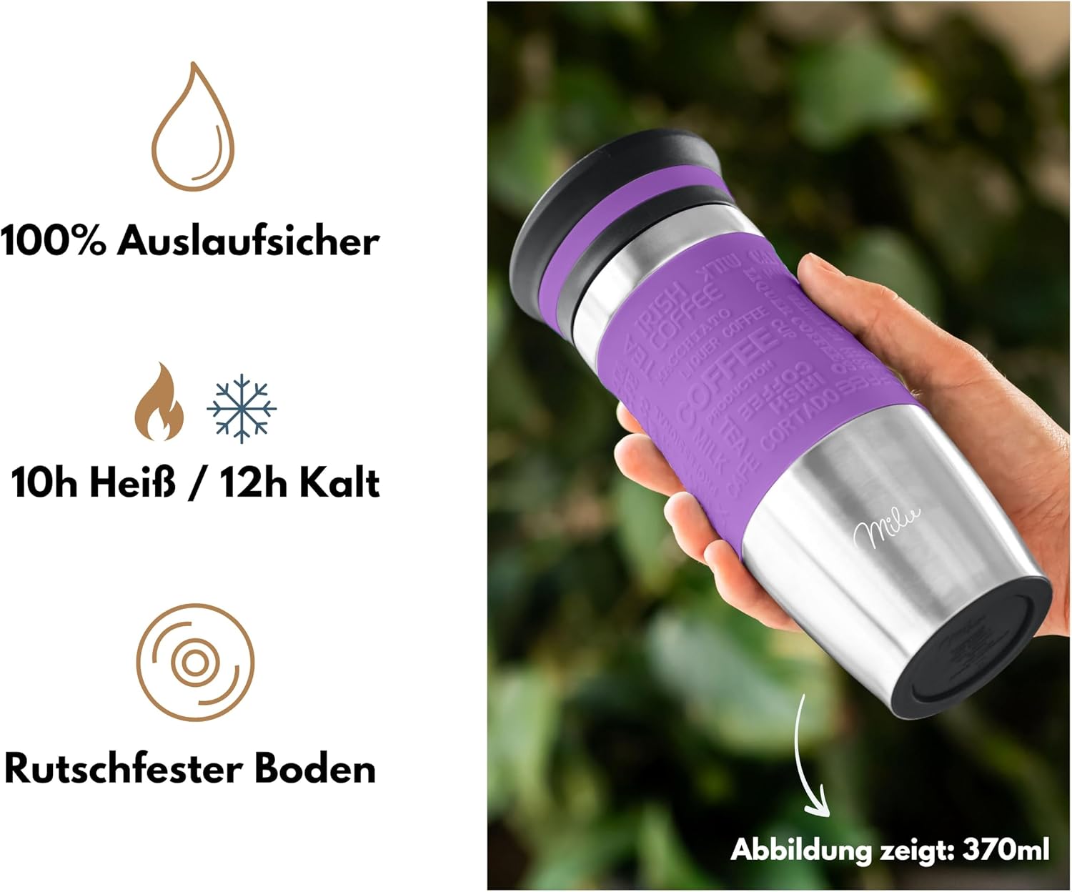 Detalle 2 de Milu Thermobecher 370 ml violett