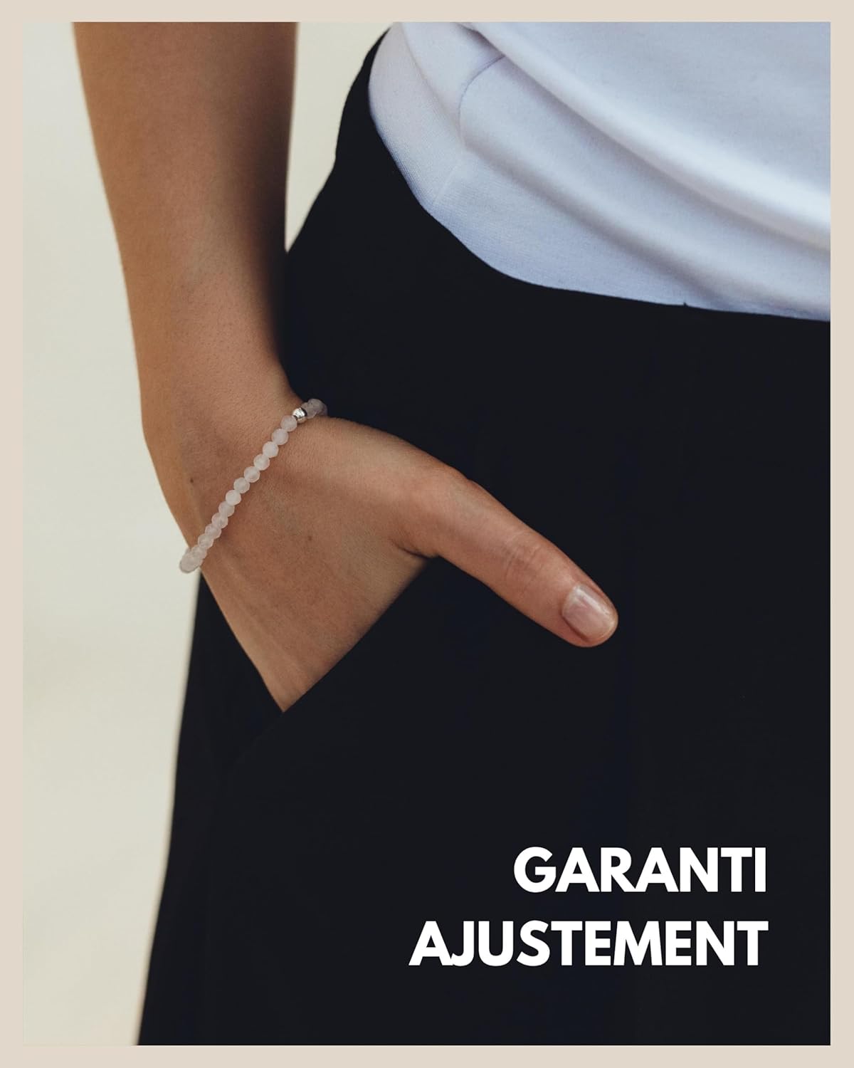 Detalle 2 de GD GOOD.designs EST. 2015 Bracelet de perles avec pierres naturelles et perle en argent 925 – 18 cm