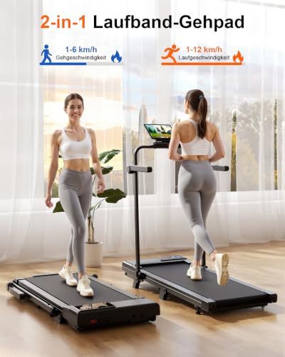 Detalle 2 de Superun Walking Pad mit Steigung, KI-Trainer und App, 1–12 km/h