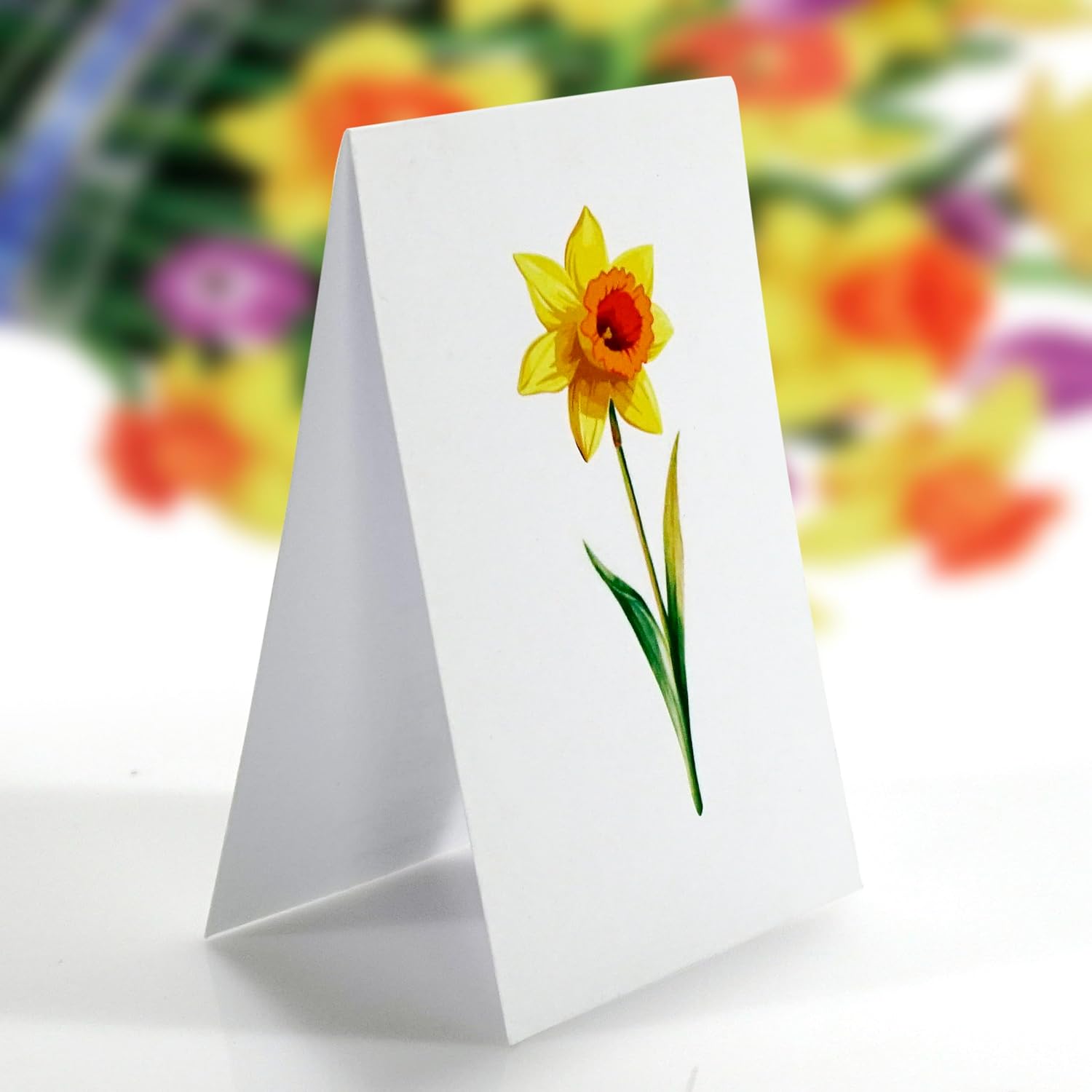 Detalle de CUTPOPUP Narzissenstrauß Geburtstagskarte – 3D Popup Karte, 18x22,5 cm, Muttertag/Liebe