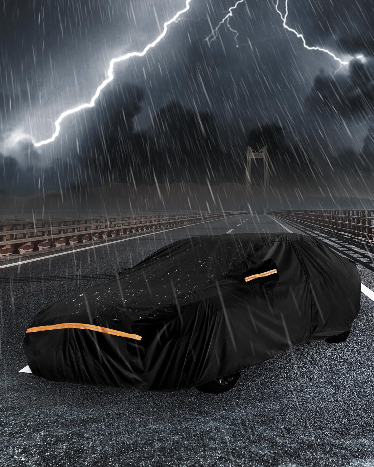 Thumbnail 6 de INSAUTO Waterproof All-Weather Car Cover (Custom Fit) for Chevy Camaro 2010–2025 — Oxford 420D, Black