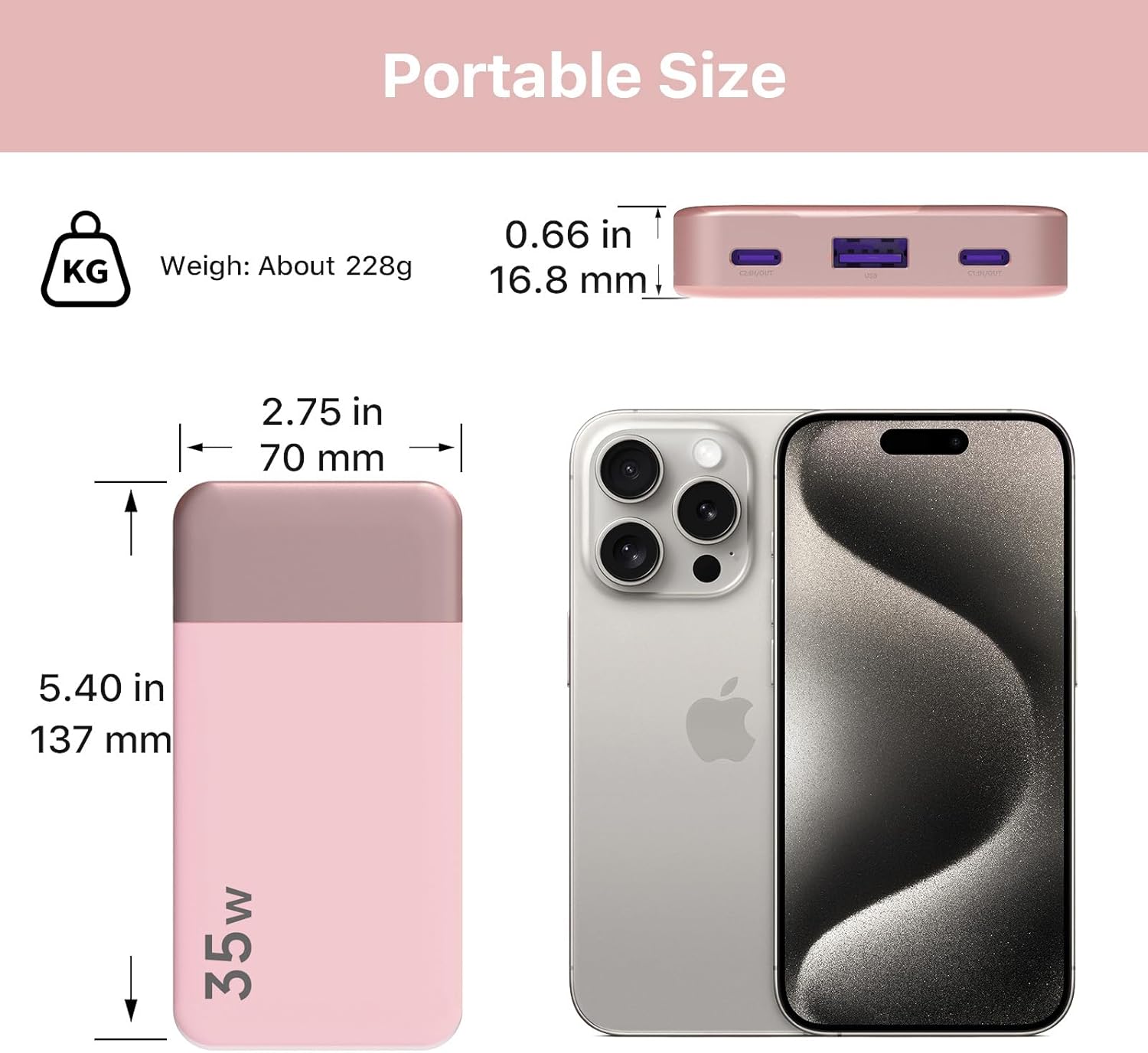 Thumbnail 4 de NOBIS Power Bank 35W da 10.000 mAh con 3 porte USB‑C/USB‑A e display LED