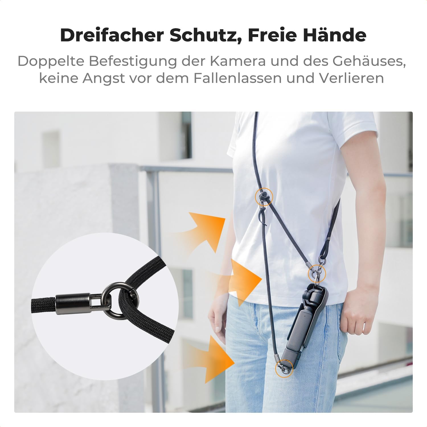Thumbnail 6 de K&F CONCEPT Schwarzes Schlüsselband für Osmo Pocket 3 35 cm