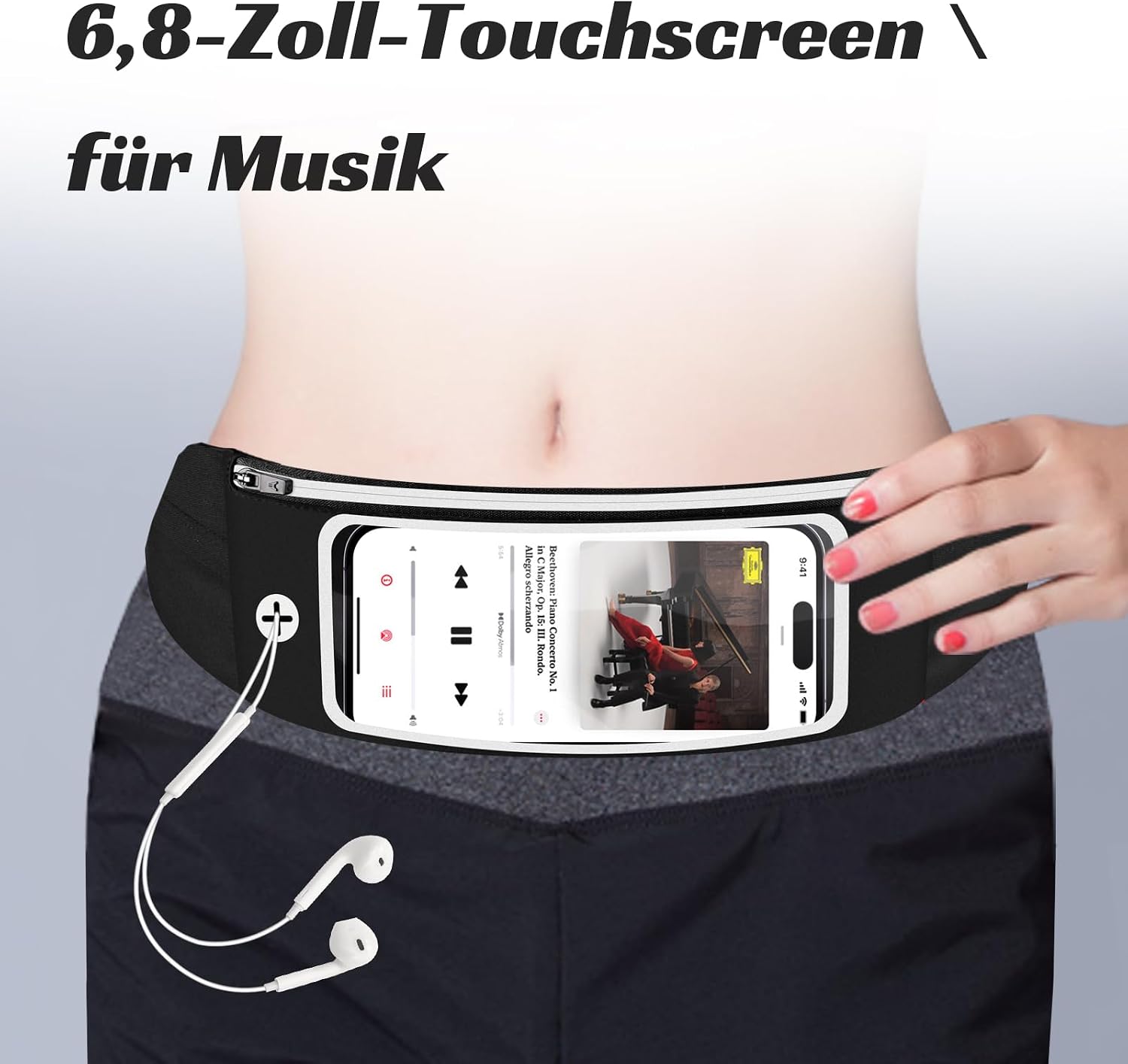 Thumbnail 6 de Razobws Laufgürtel für Handy | Wasserdichter, ultraleichter Running Belt mit Touchscreen-Fenster