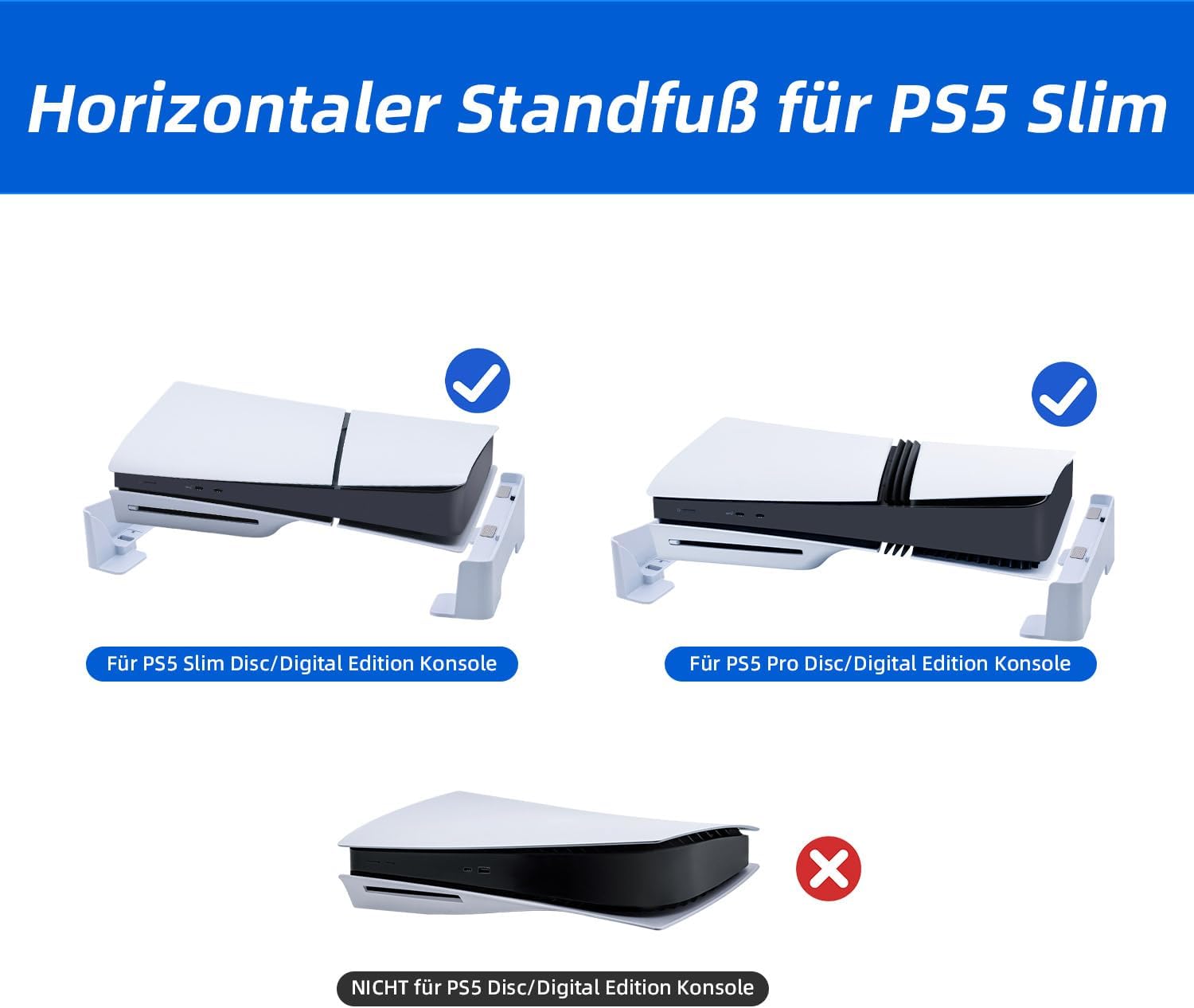 Detalle 2 de Wigearss PS5 Slim Pro Ständer horizontal