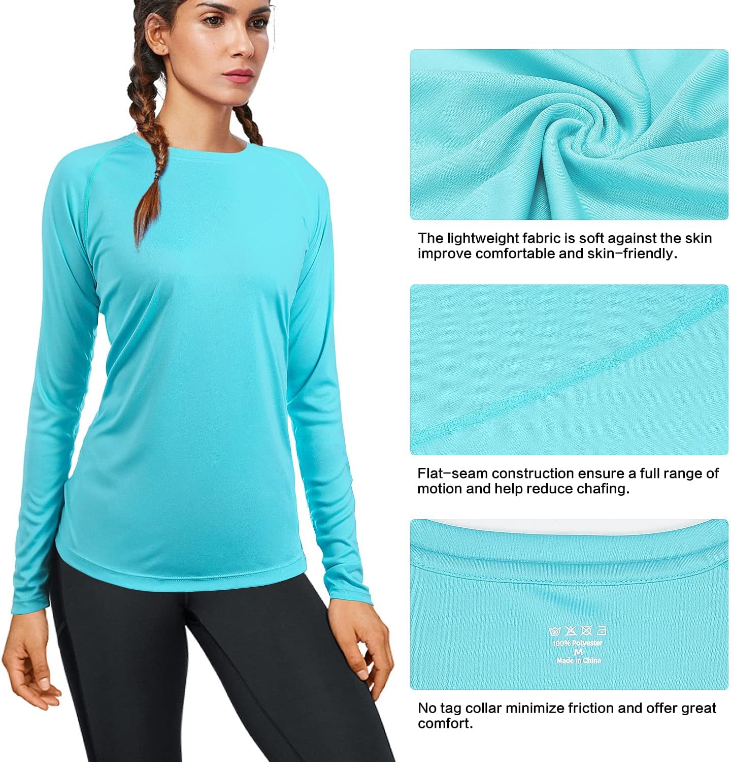 Detalle 1 de isnowood Women's Sun Protection Shirt, UPF 50+
