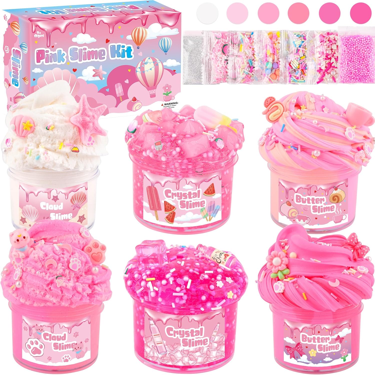 Thumbnail 6 de 6 Pack Slime Kit, Purple Dream Slime Kids: Cloud Butter, Clear Slime & Accessories for Creative Play