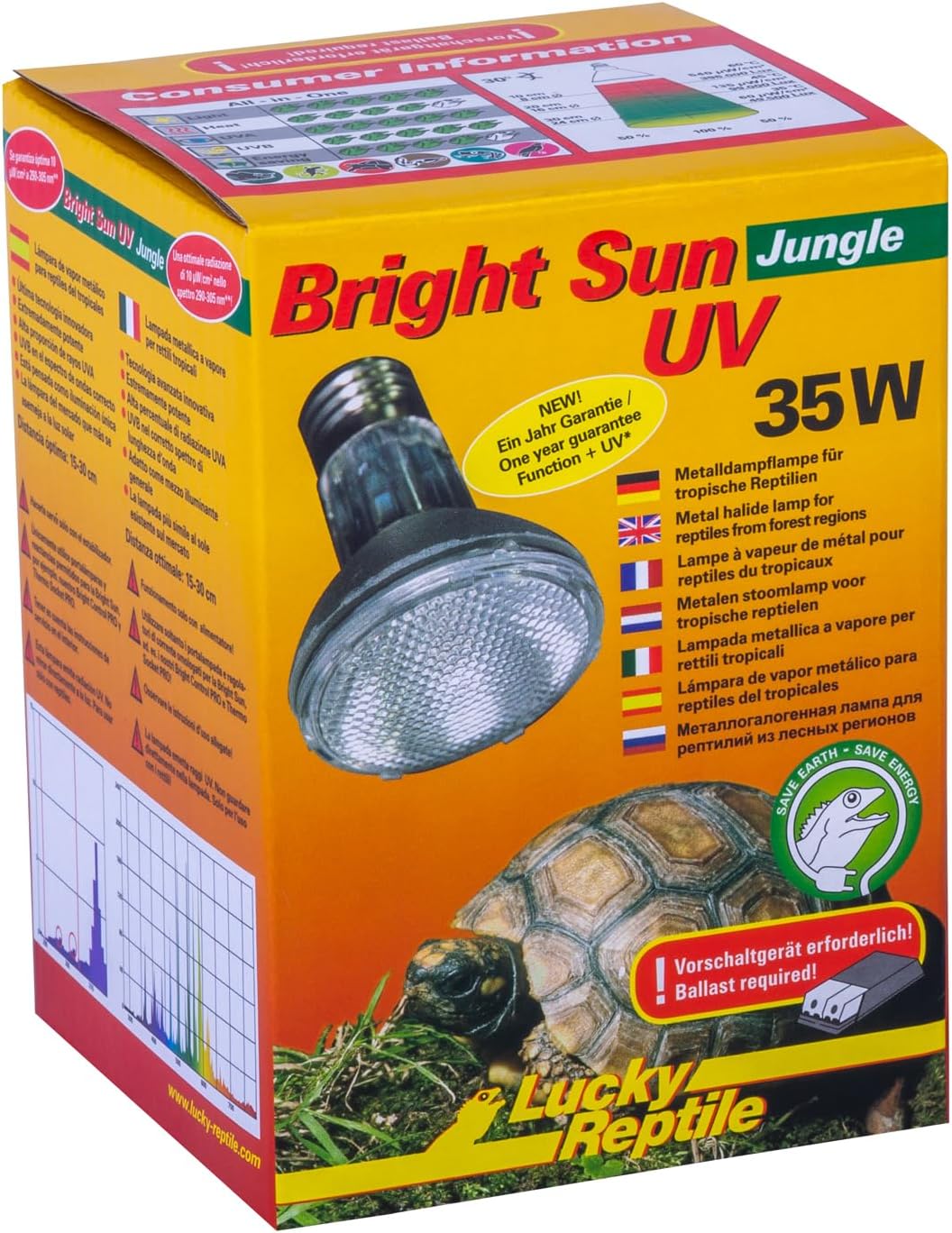 Thumbnail 1 de Lucky Reptile Bright Sun UV Jungle – 35 Watt Terrariumlampe mit optimiertem Spektrum