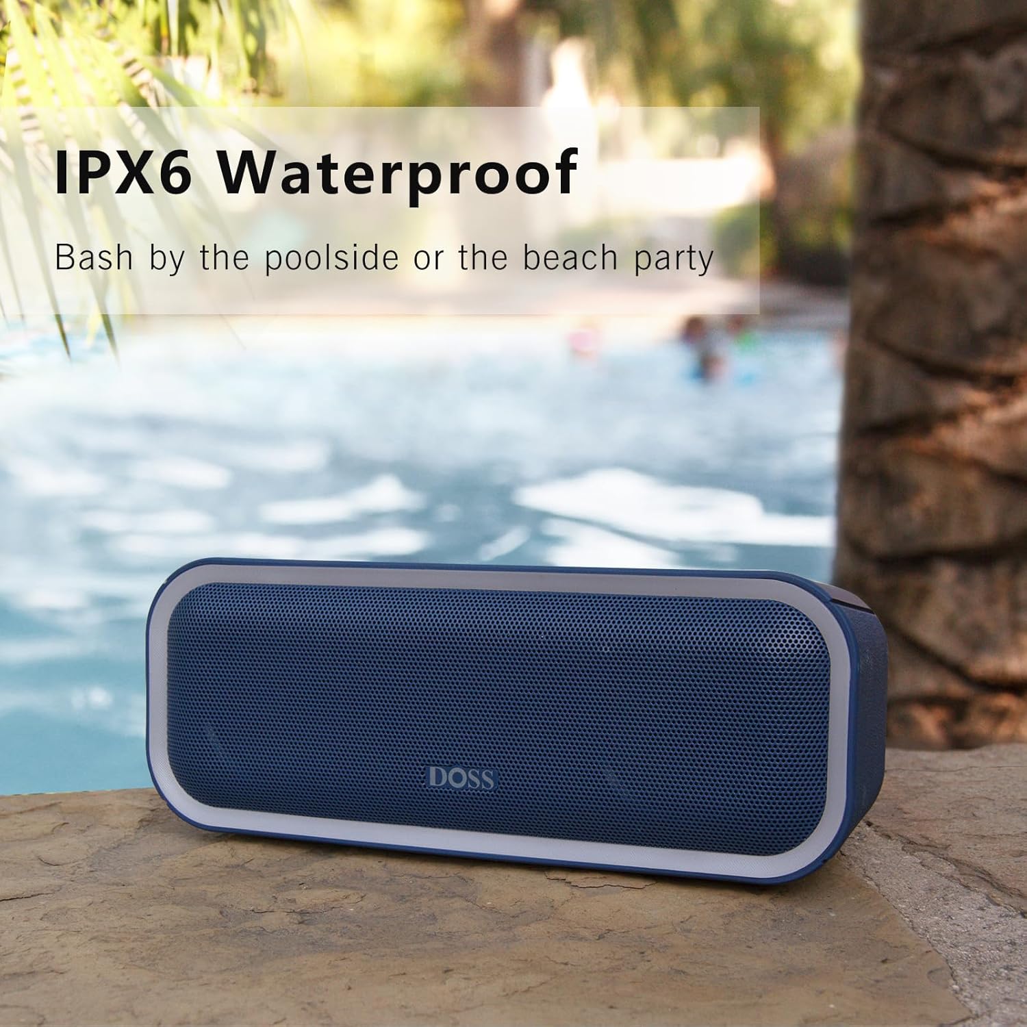 Thumbnail 3 de DOSS SoundBox Pro+ Bluetooth Speaker with Immersive 24W Stereo Sound, IPX6 Waterproof (Mixed Color Lights)