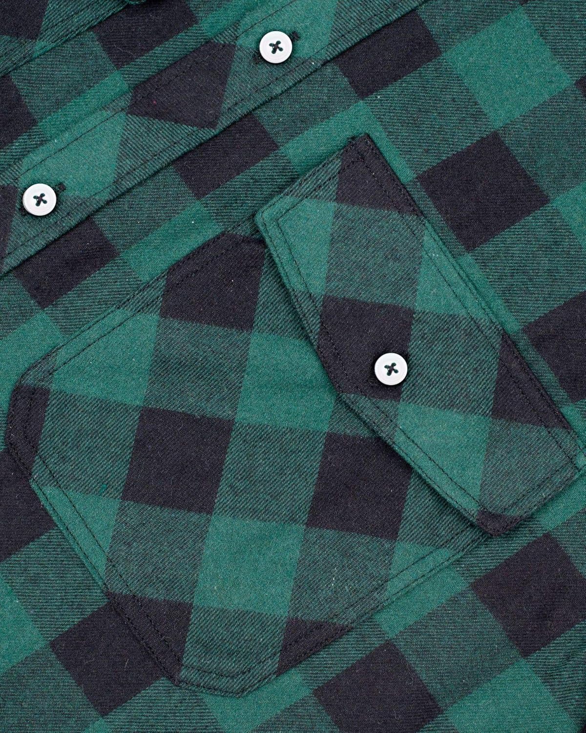 Detalle de siliteelon Herren Karo-Flanellhemd mit Brusttasche (Langarm, Regular Fit) aus Baumwolle