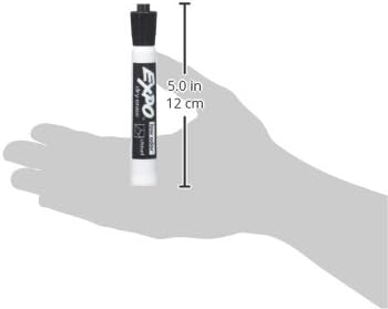 Detalle de EXPO Dry Erase Markers, Low Odor Ink, Black with Chisel Tip — 12 Count