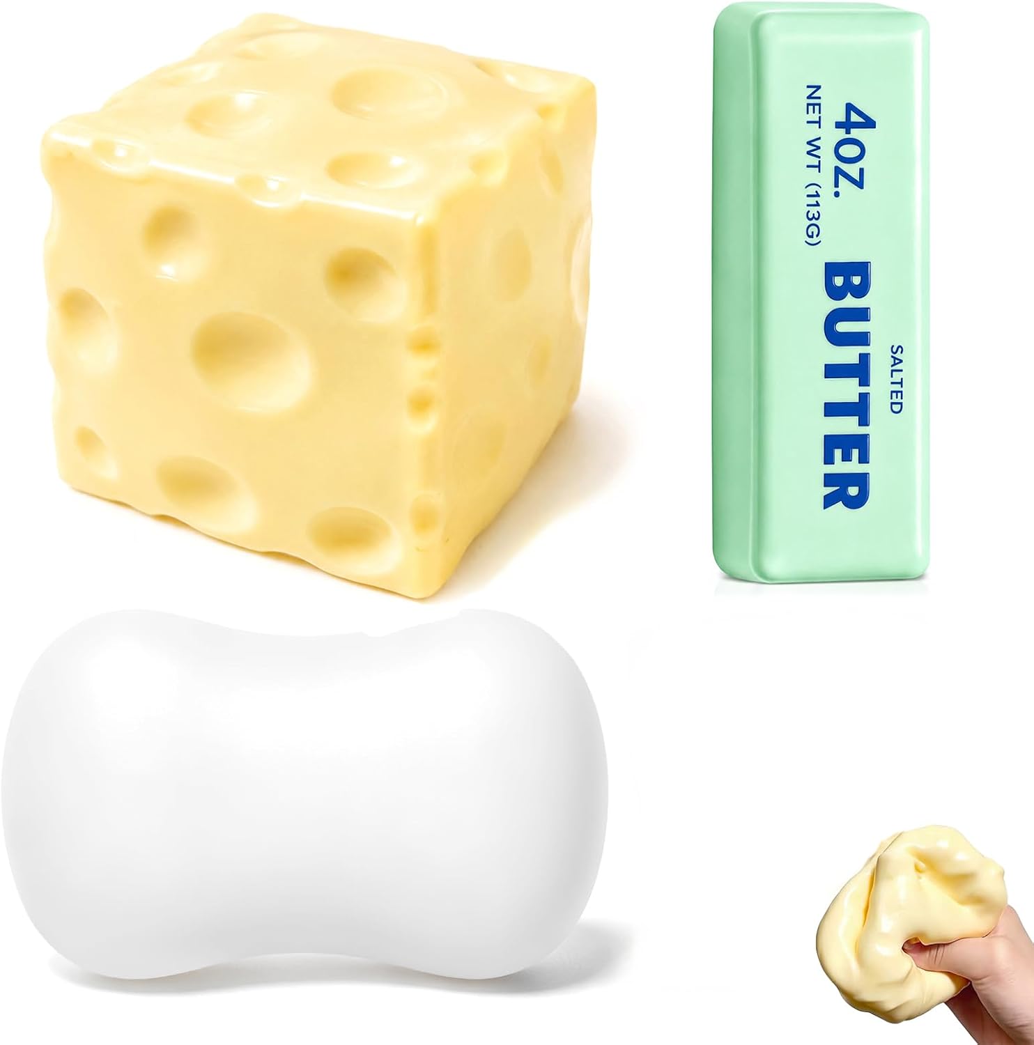 Detalle de RBPRIDE Crunchy Squishy Set, Bead-Filled Silicone, 3-Piece