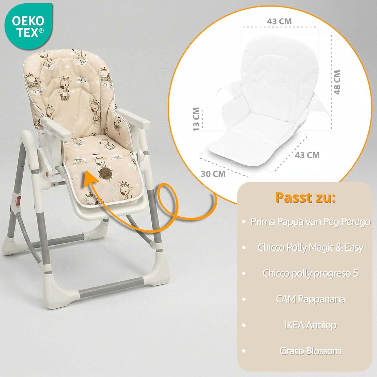 Thumbnail 1 de Totsy Baby Copri seggiolone universale Beige stelle 1