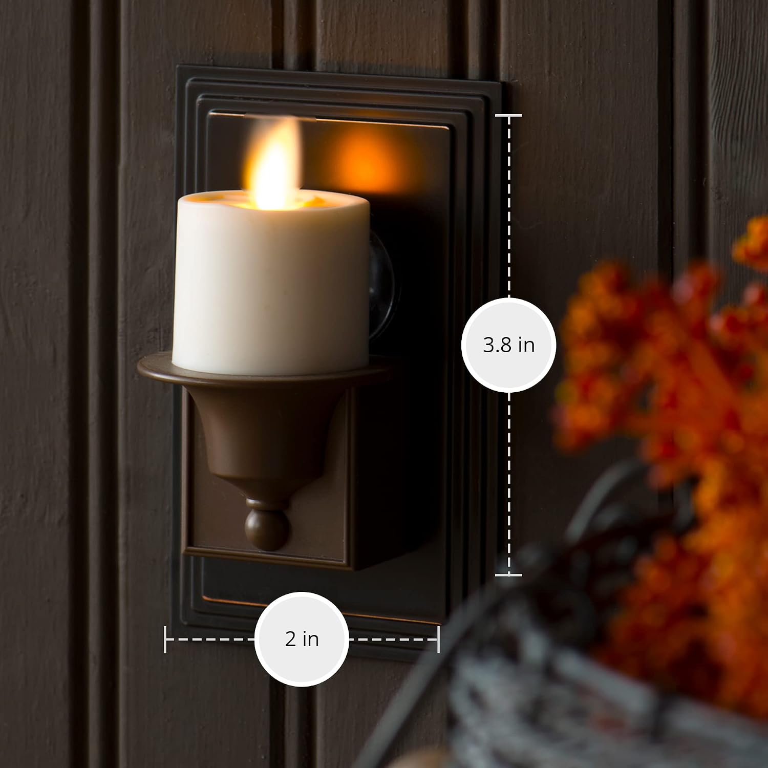 Detalle de Luminara Flameless Candle Nightlight, Bronze