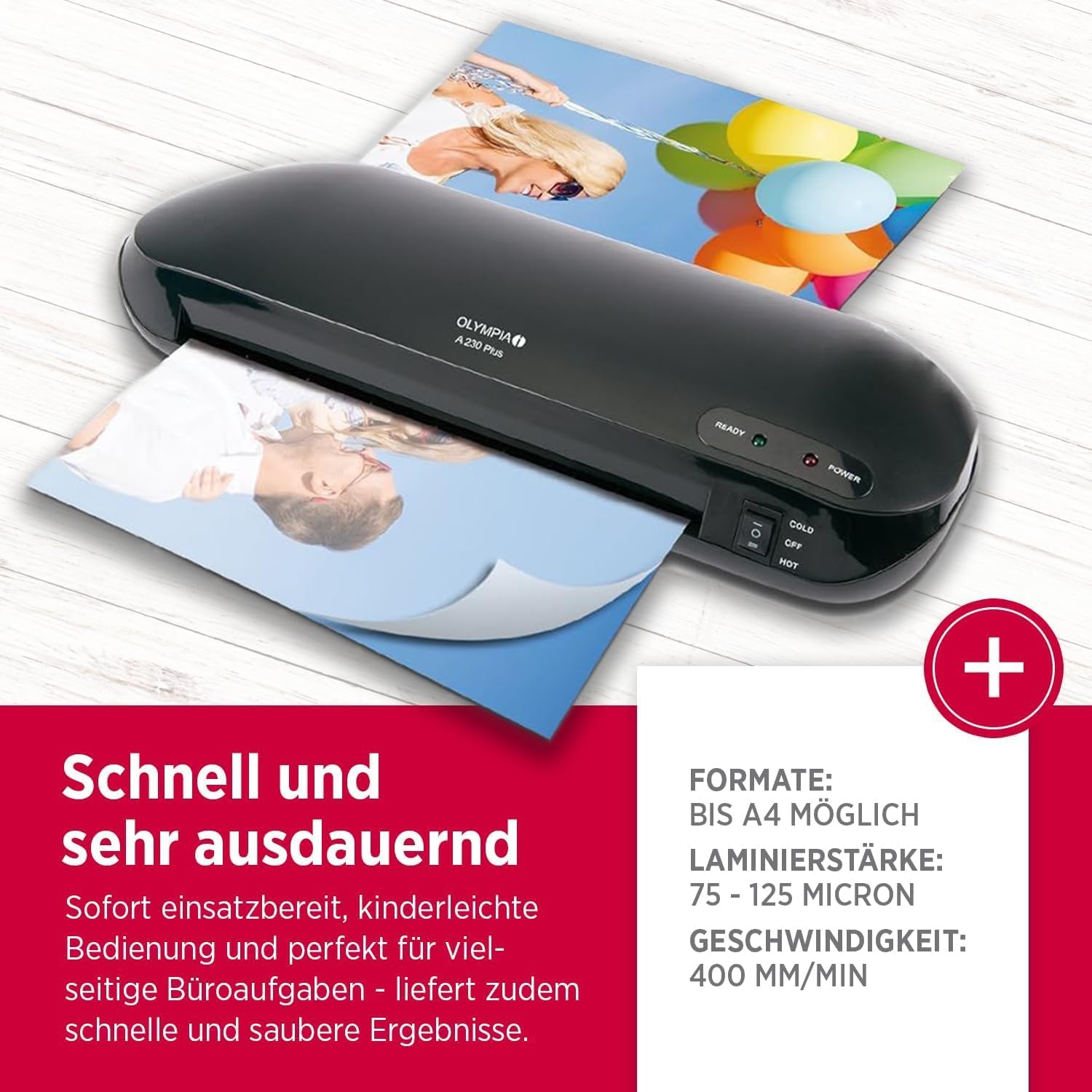 Thumbnail 5 de Olympia A 230 Plus 4-in-1 Laminiergerät Set – Heiß- und Kaltlaminieren