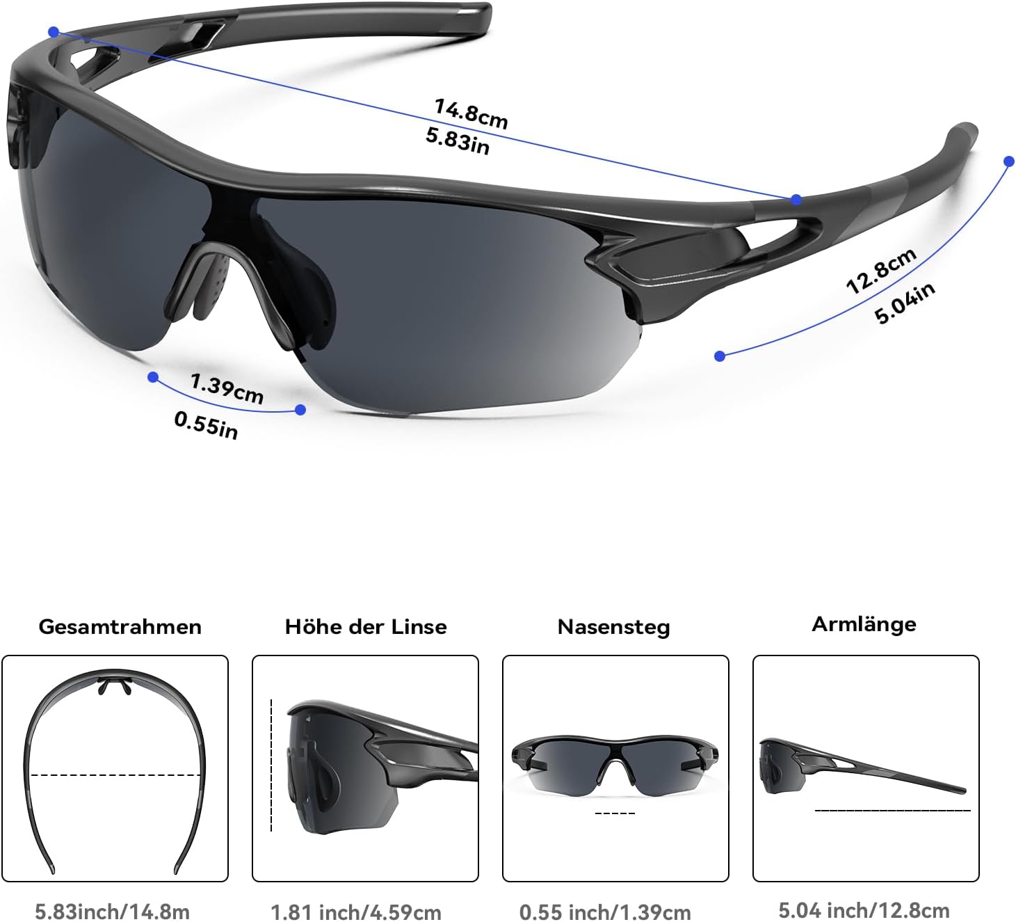 Detalle 2 de BEACOOL Polarized Sports Sunglasses UV400 🕶