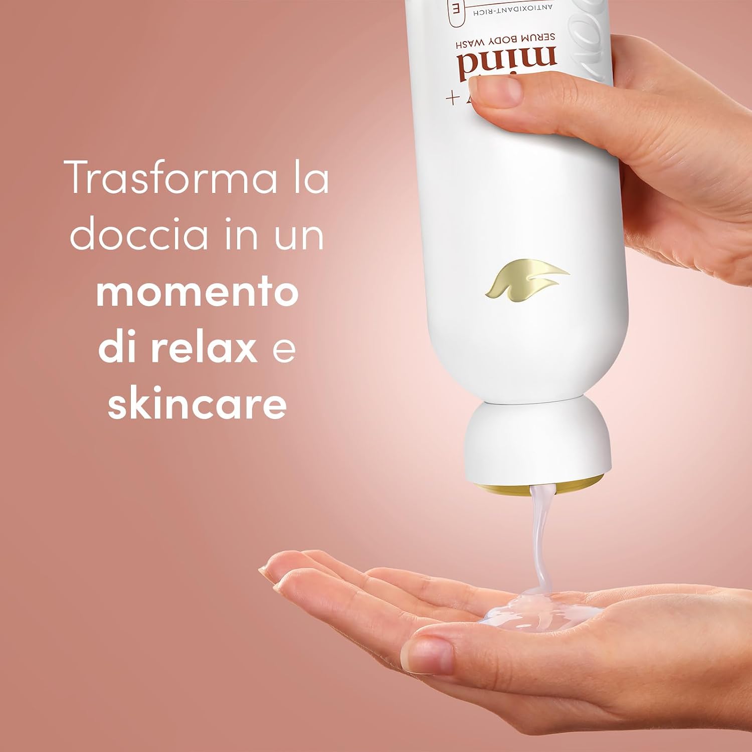 Detalle de Dove Gel Doccia Siero con Vitamina E – idratazione 24h e note di jojoba e latte di cocco, 350 ml