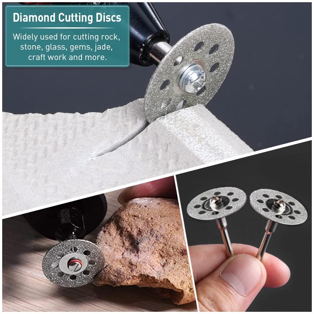 Detalle 2 de YURINWOO 32PCS-Cutting Discs Set snijschijvenset voor rotatiegereedschap, 3 mm schacht