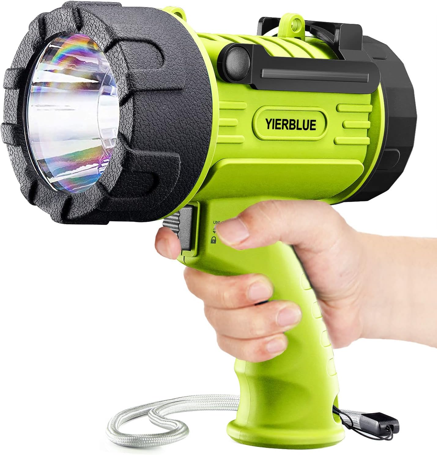 Detalle de YIERBLUE Rechargeable Spotlight 100000 lumens 🔦
