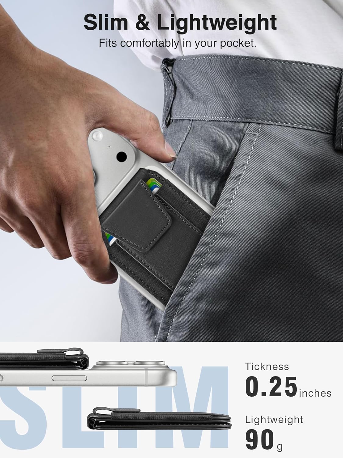 Thumbnail 6 de TopMade MagSafe Wallet with Stand for iPhone: Strongest Magnetic Cardholder with RFID Blocking