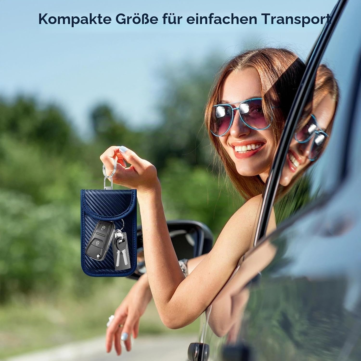 Thumbnail 6 de Caslord Keyless Go Schutz Autoschlüssel – 2er Set Faraday-Taschen aus Leder mit RFID-Blocker