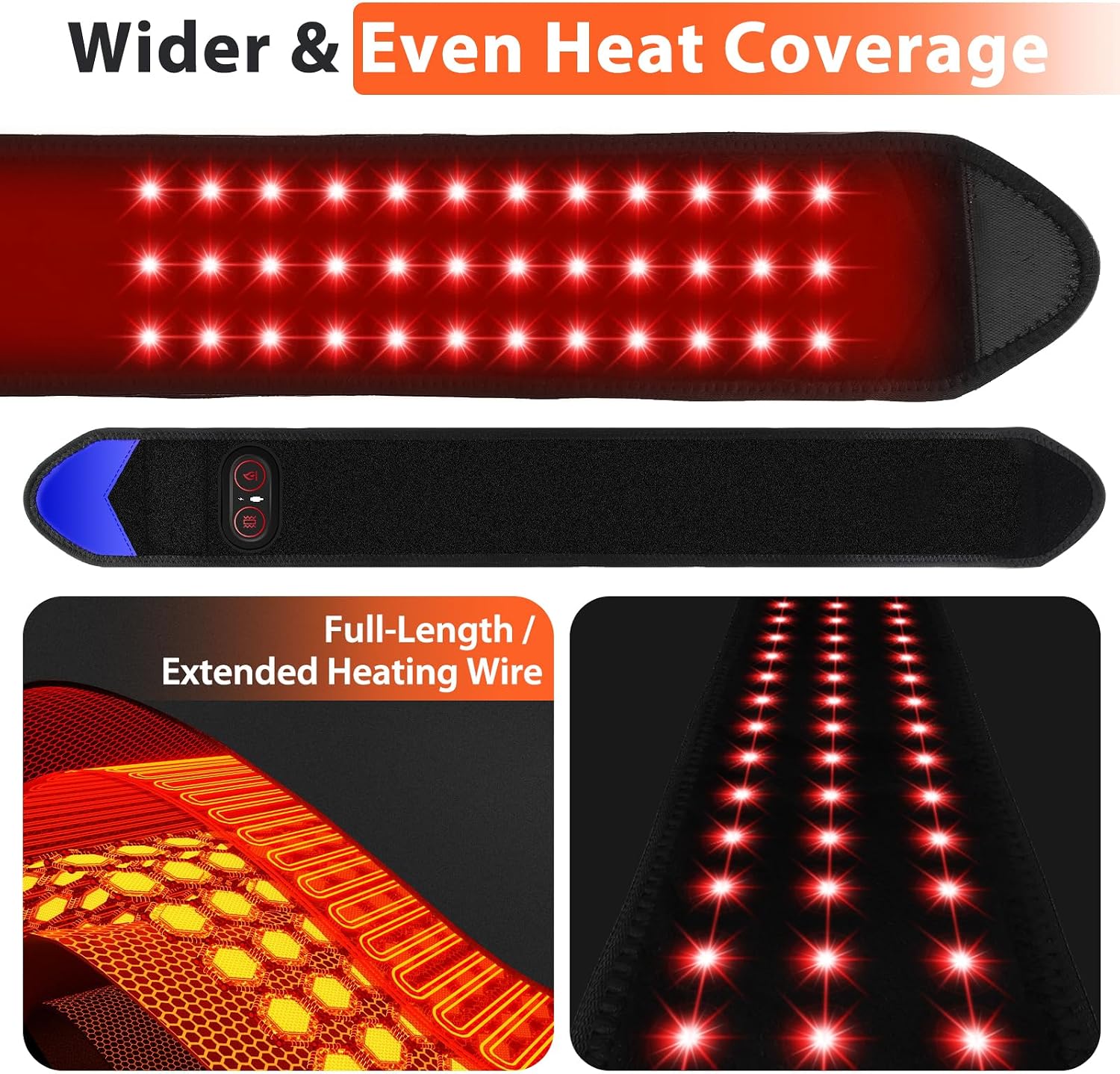 Detalle de BAISEMAIN Cordless Arm Heating Pad Wrap, 5000mAh Battery, 3 Heat Settings