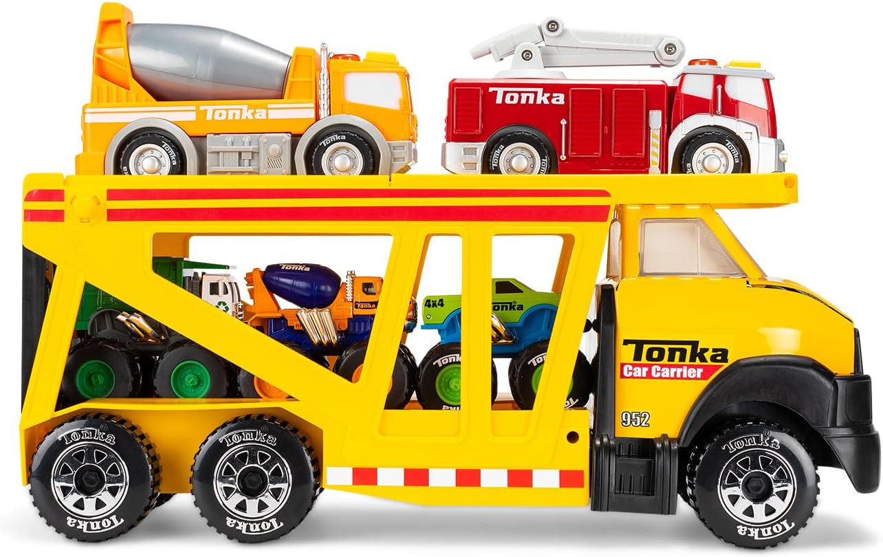 Thumbnail 2 de Porte-Voitures Tonka Steel Classics 6263 – Acier Laminé à Froid, 4 mini-véhicules, jeu durable pour enfants 3 ans et plus