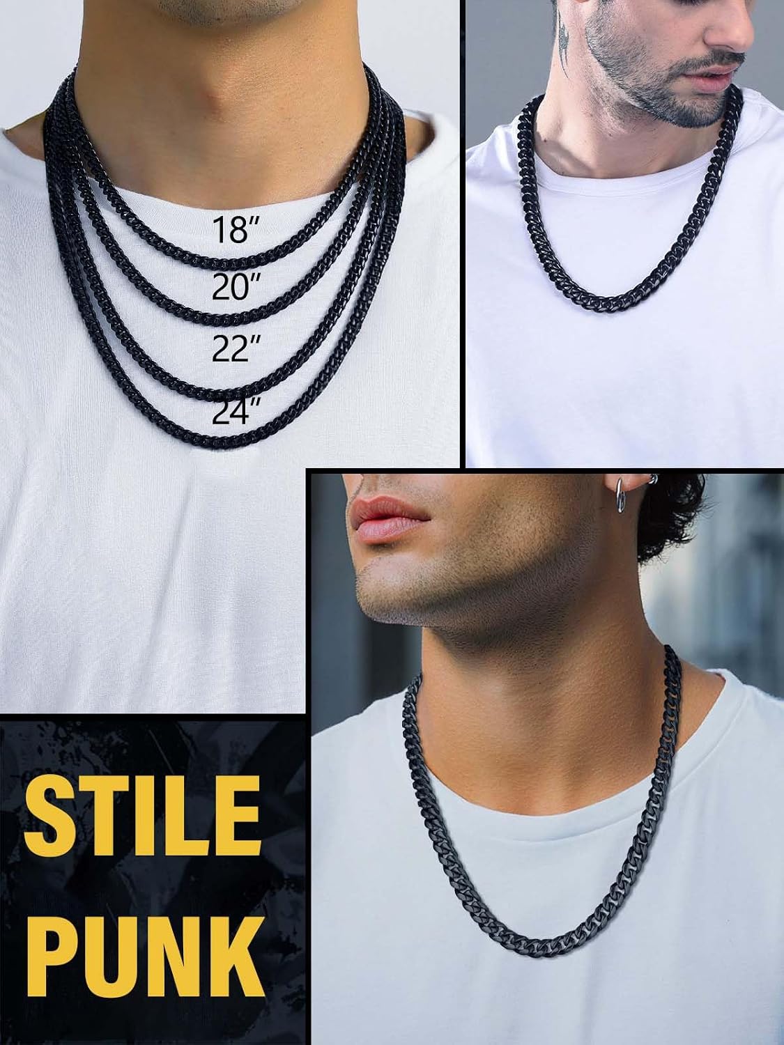 Thumbnail 4 de PROSTEEL Collana Uomo Cubana 6mm 51 cm