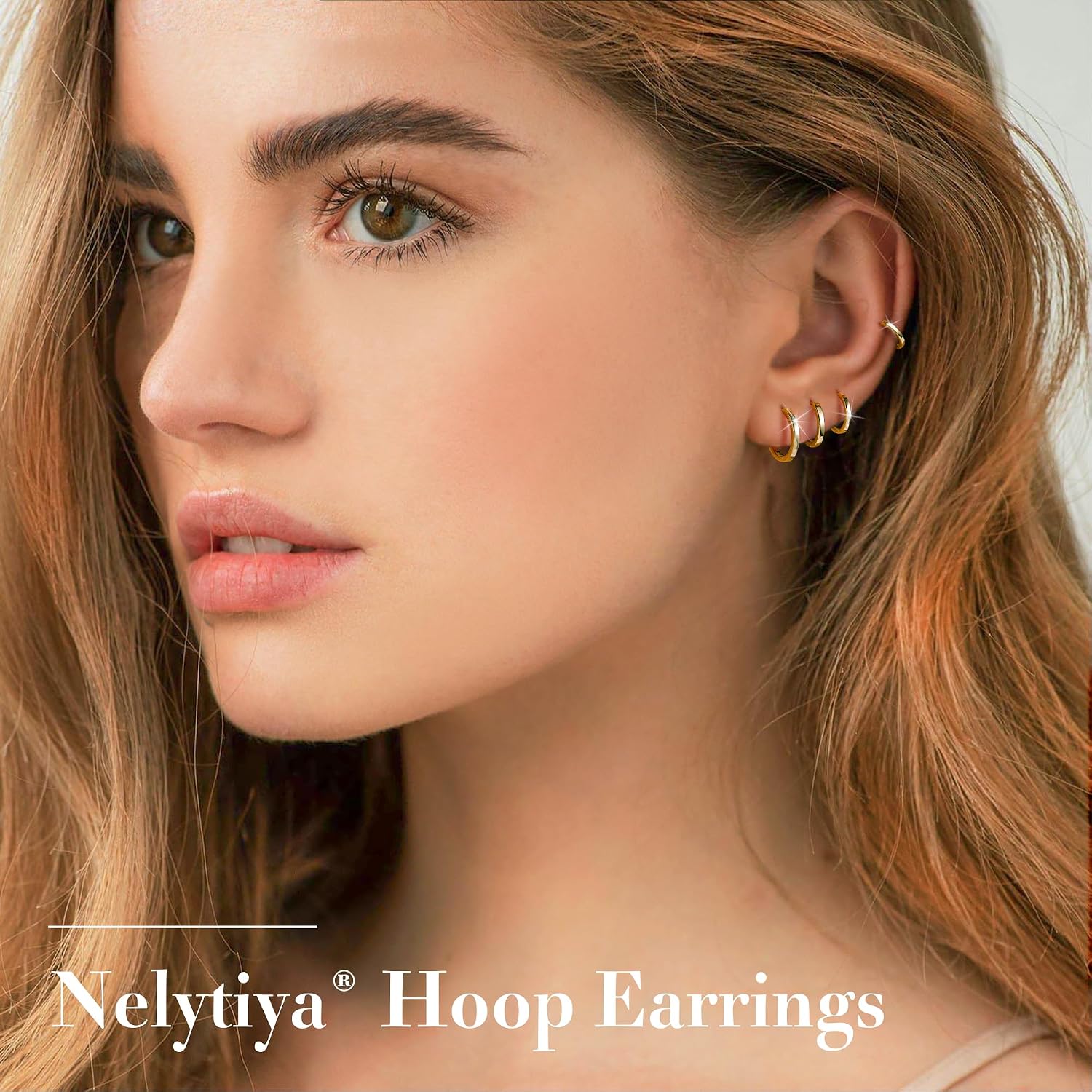Detalle 2 de Nelytiya 4 Paar Creolen Set aus 925 Silber – kleine Creolen Silber 925 (6/8/10/12 mm), hypoallergen
