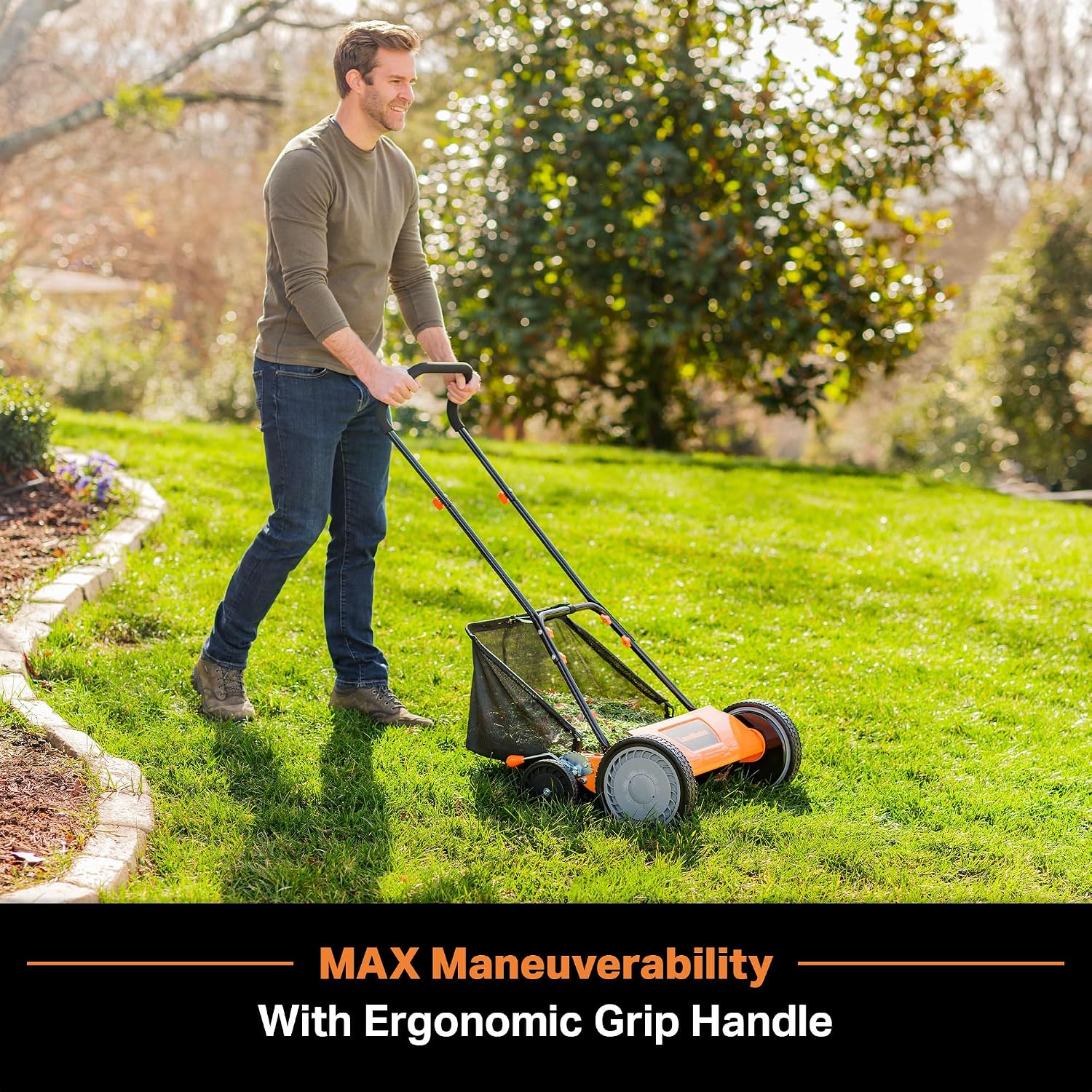 Thumbnail 1 de LawnMaster LMRM1801.01 Push Reel Lawn Mower, 18-Inch, 5-Blade