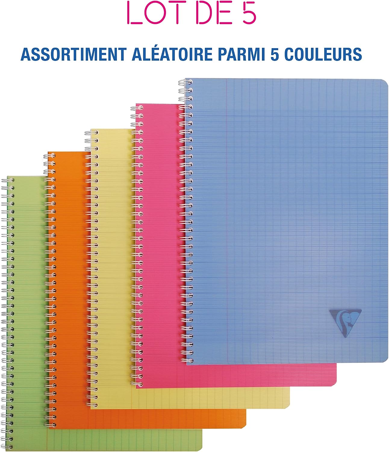 Detalle 2 de Clairefontaine 328116C Cahier Linicolor Fresh, 5 pièces, 180 pages