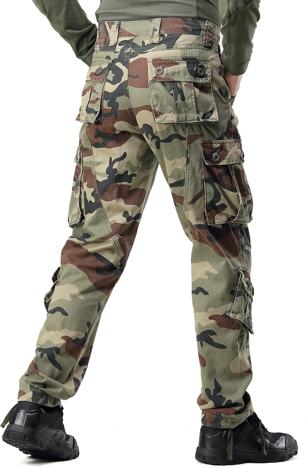 Thumbnail 3 de AKHIKING Men's Camo Cargo Pants 8 Pockets