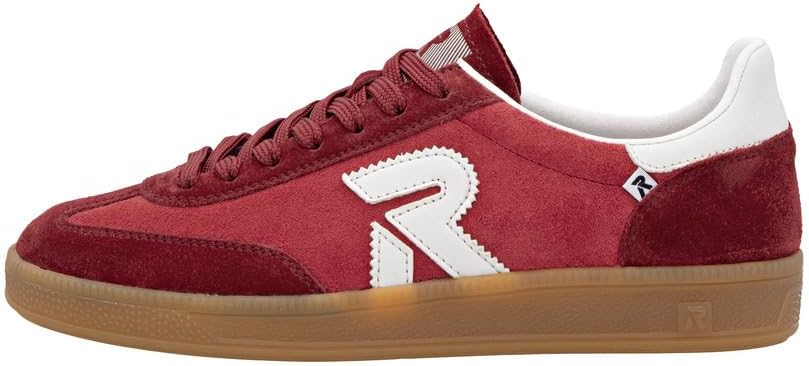 Detalle de Rieker Sneaker Low Blau aus echtem Leder mit herausnehmbarer Komfort-Einlegesohle
