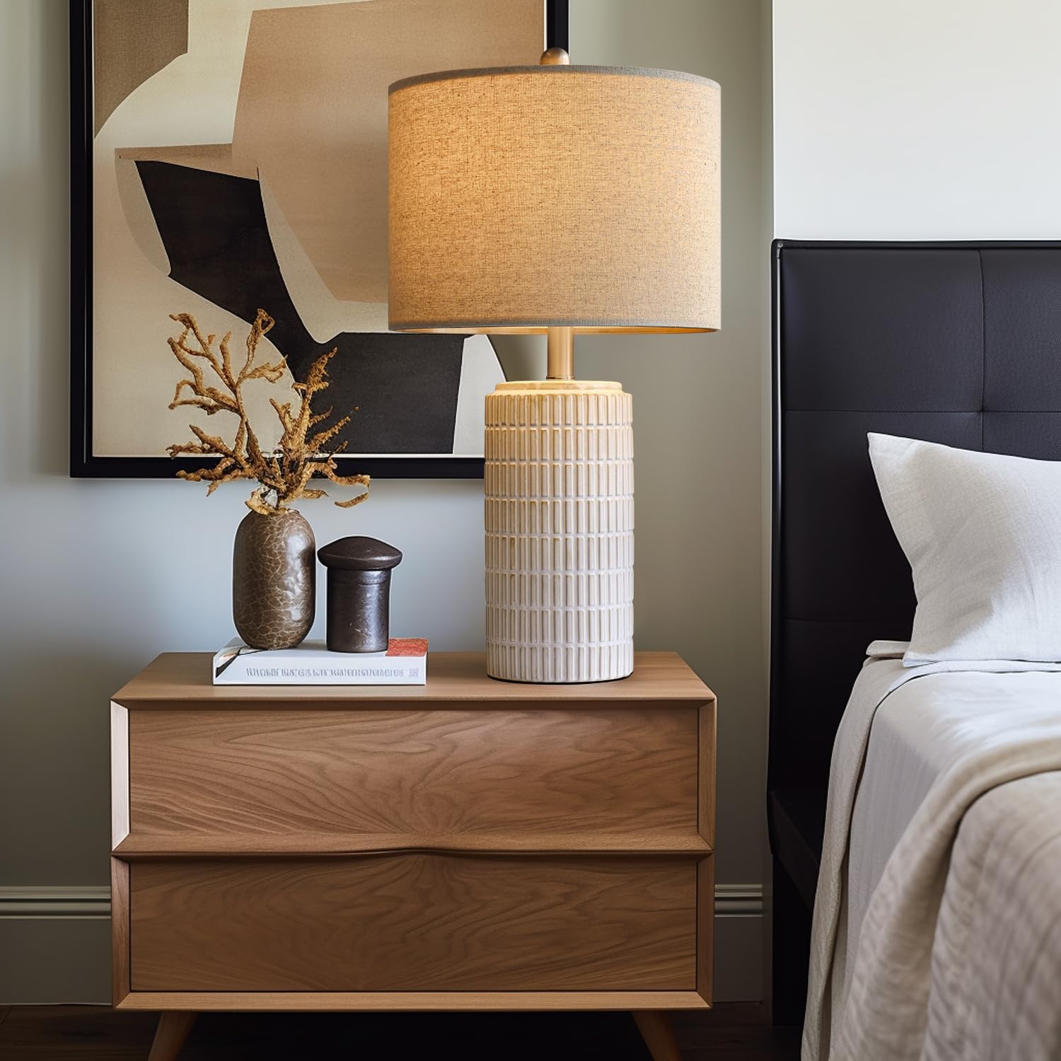 Thumbnail 5 de PoKat 23" Modern Ceramic Table Lamps 🛋