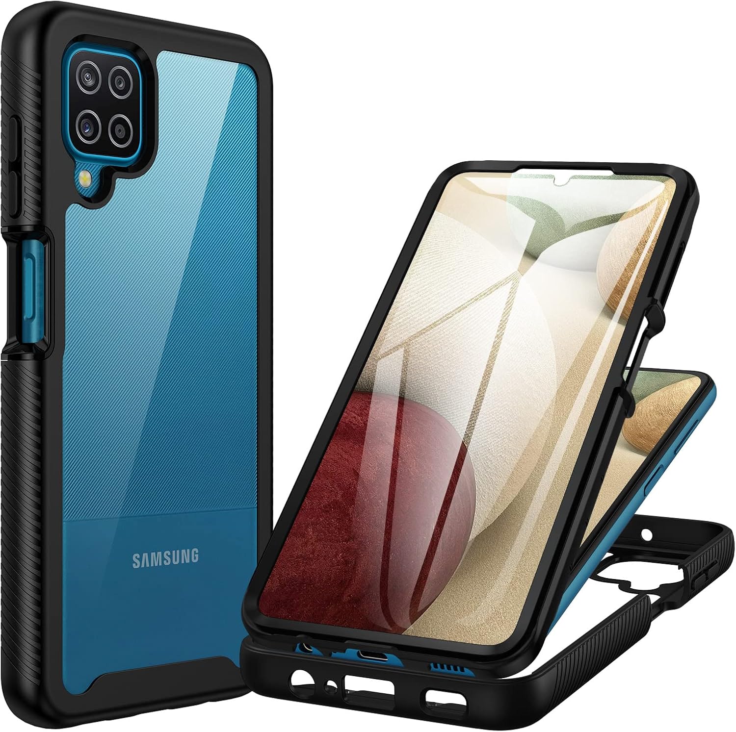 Detalle de Samsung A12 case with 360° protection