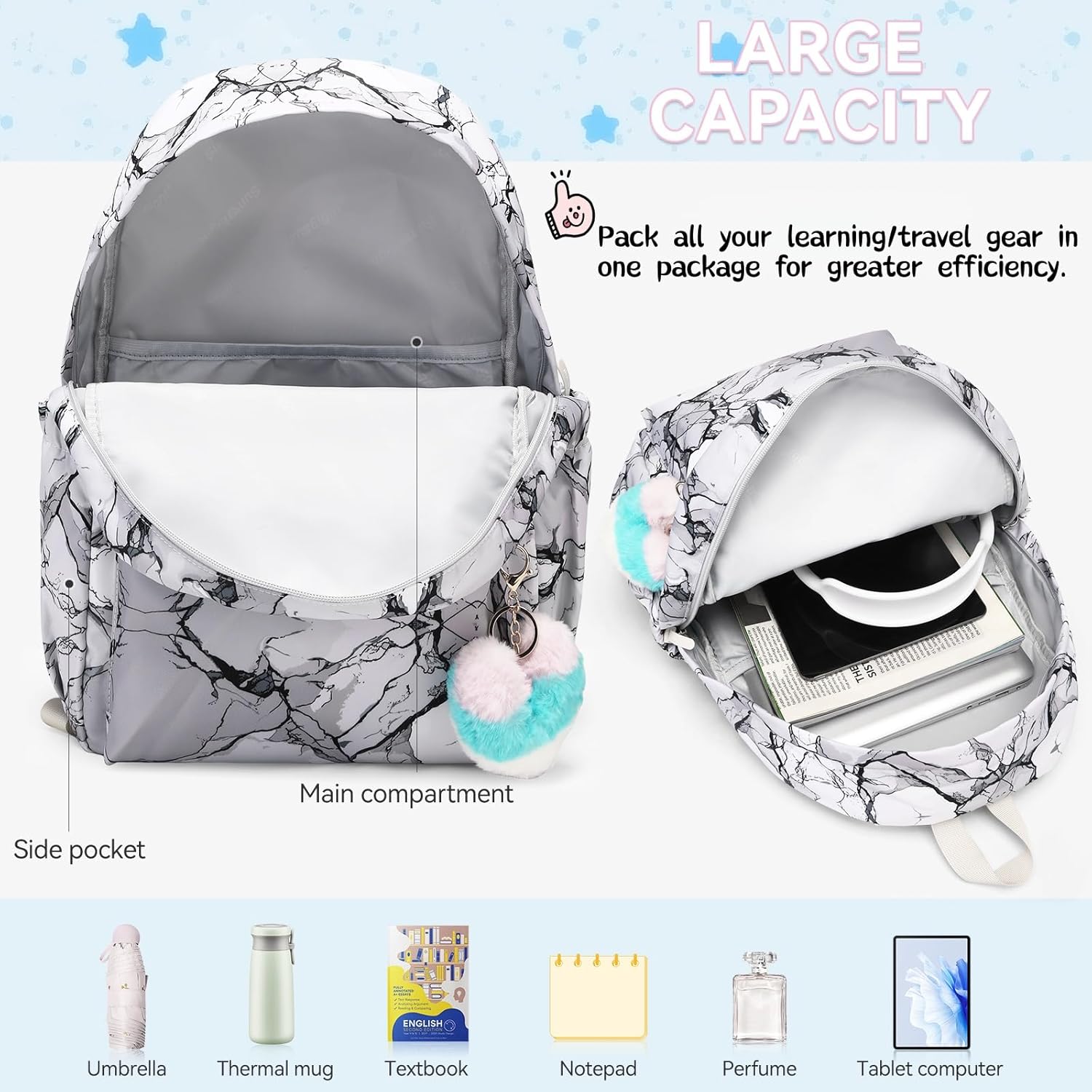 Thumbnail 2 de SUN EIGHT School Backpack Womens: 18-Inch Laptop Daypack for School, Work and Travel