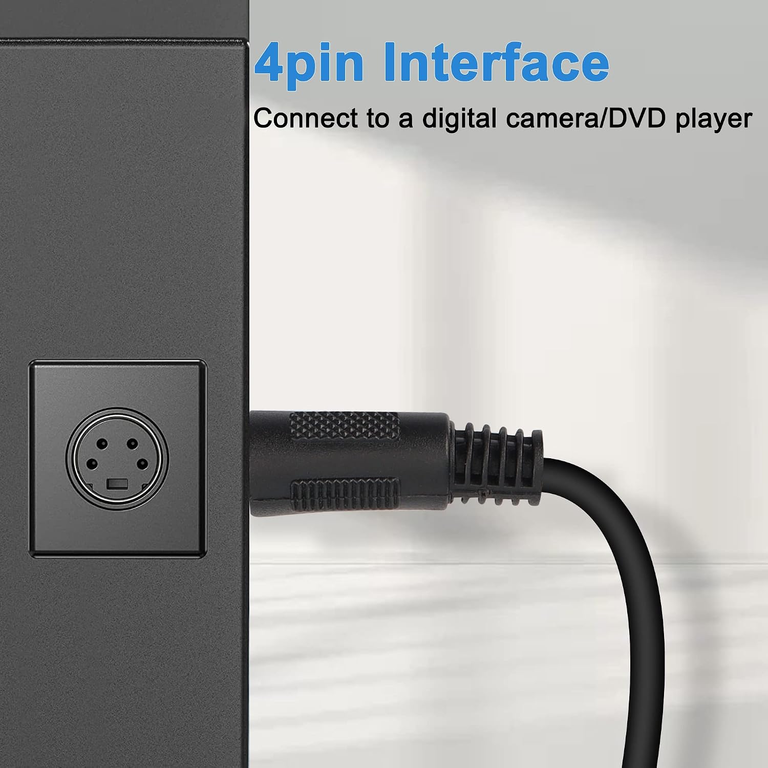 Detalle de XMSJSIY S-Video (SVHS) Male-to-Male 4 Pin Mini-Din Extension Cable, 1m