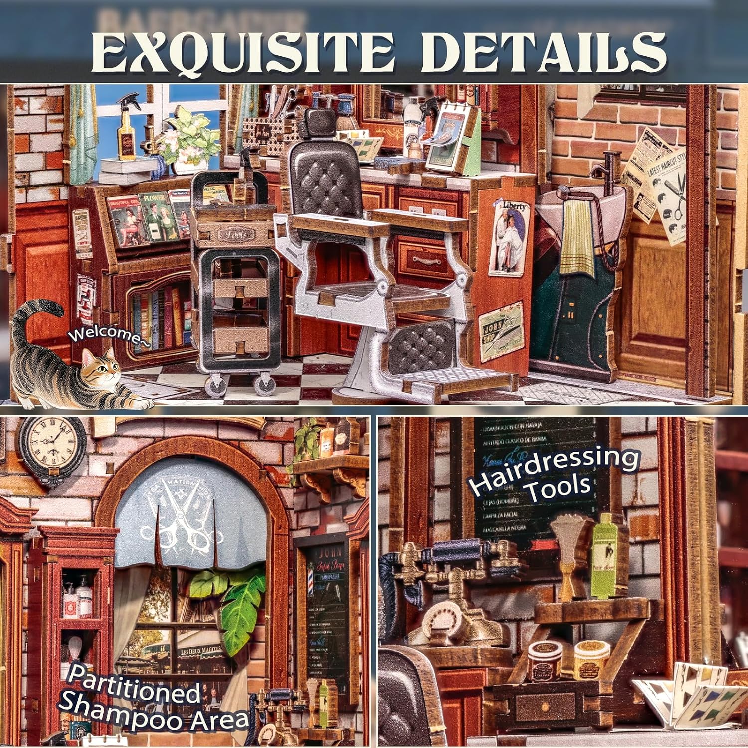Thumbnail 5 de Cutefun Book Nook DIY Miniature House Kit